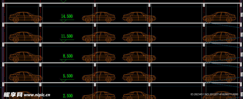 停车库 剖面