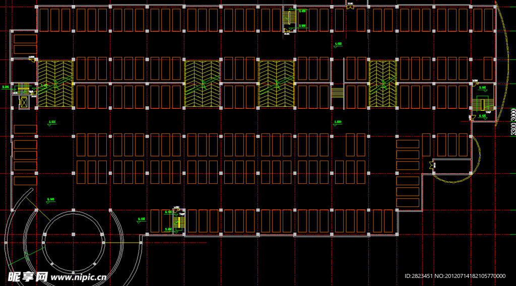 停车库 二层平面