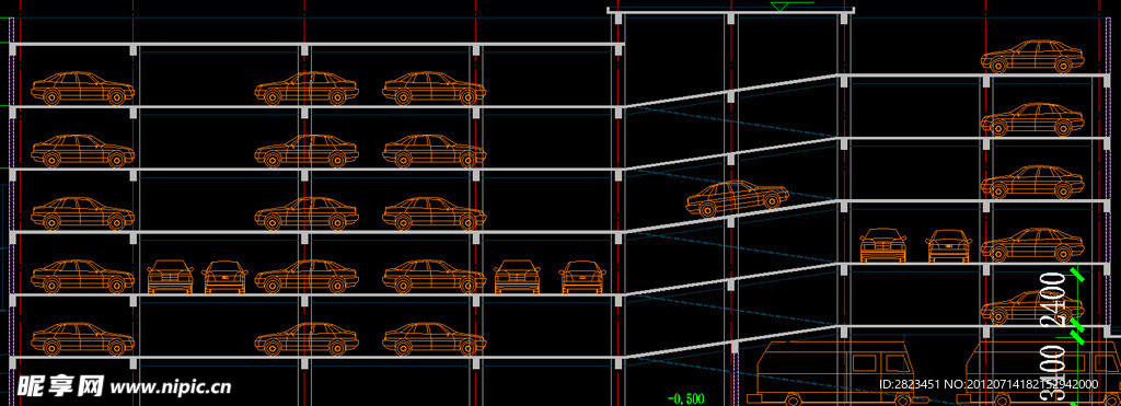停车库 剖面