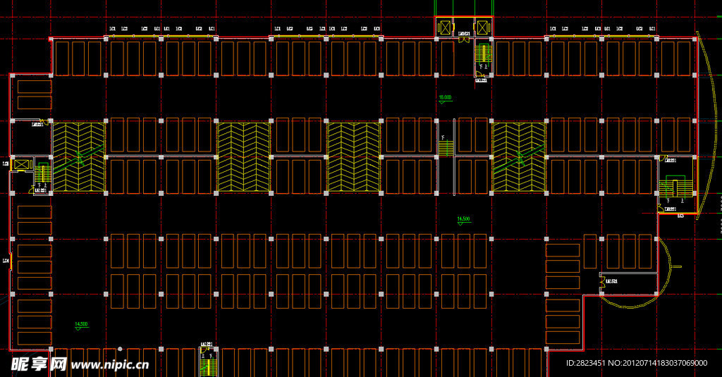 停车库 六层平面