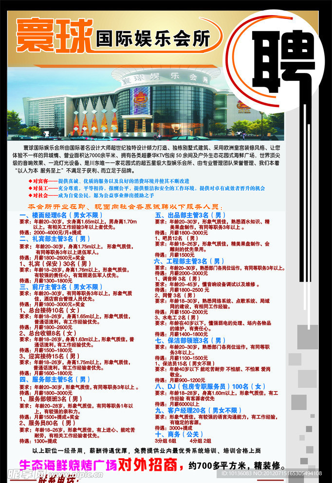 娱乐会所招聘