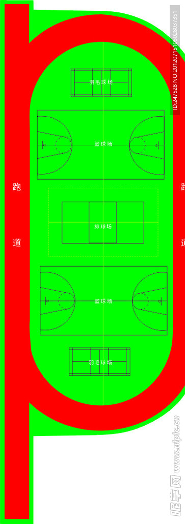 学校塑胶跑道效果图