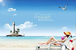 夏日海滩美女