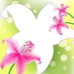 鲜花背景无框画