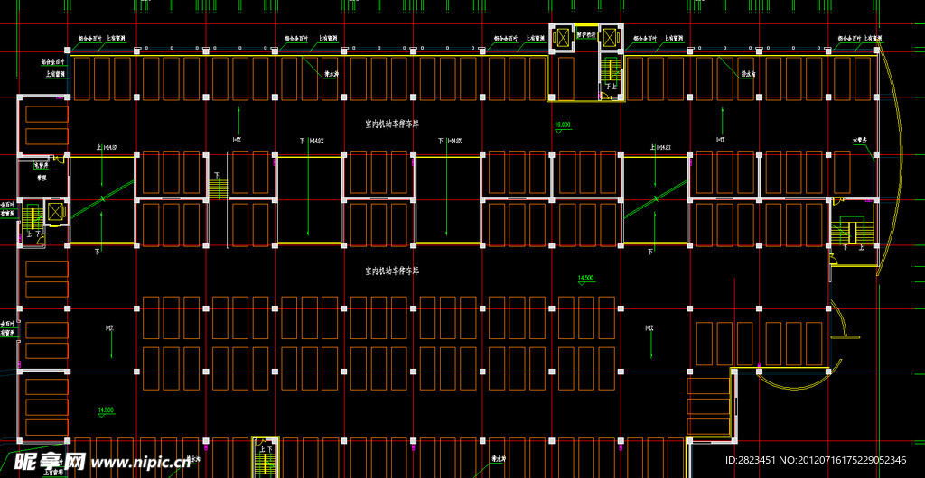 停车库 六层平面