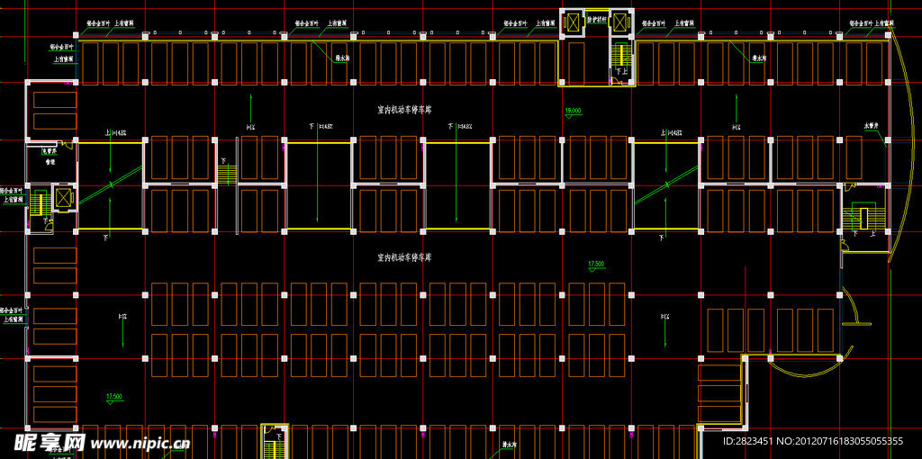 停车库 七层平面