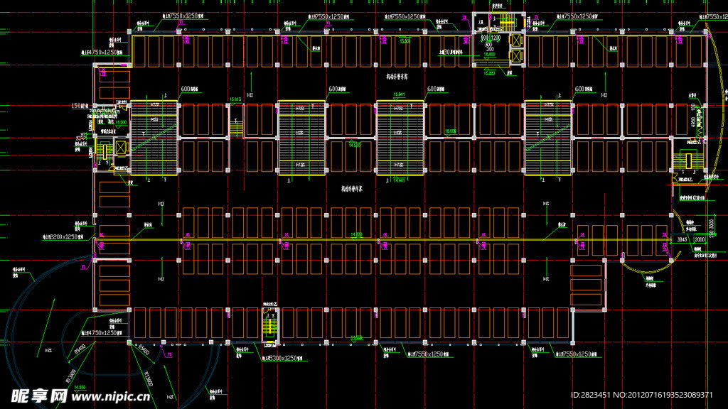 停车库 六层平面