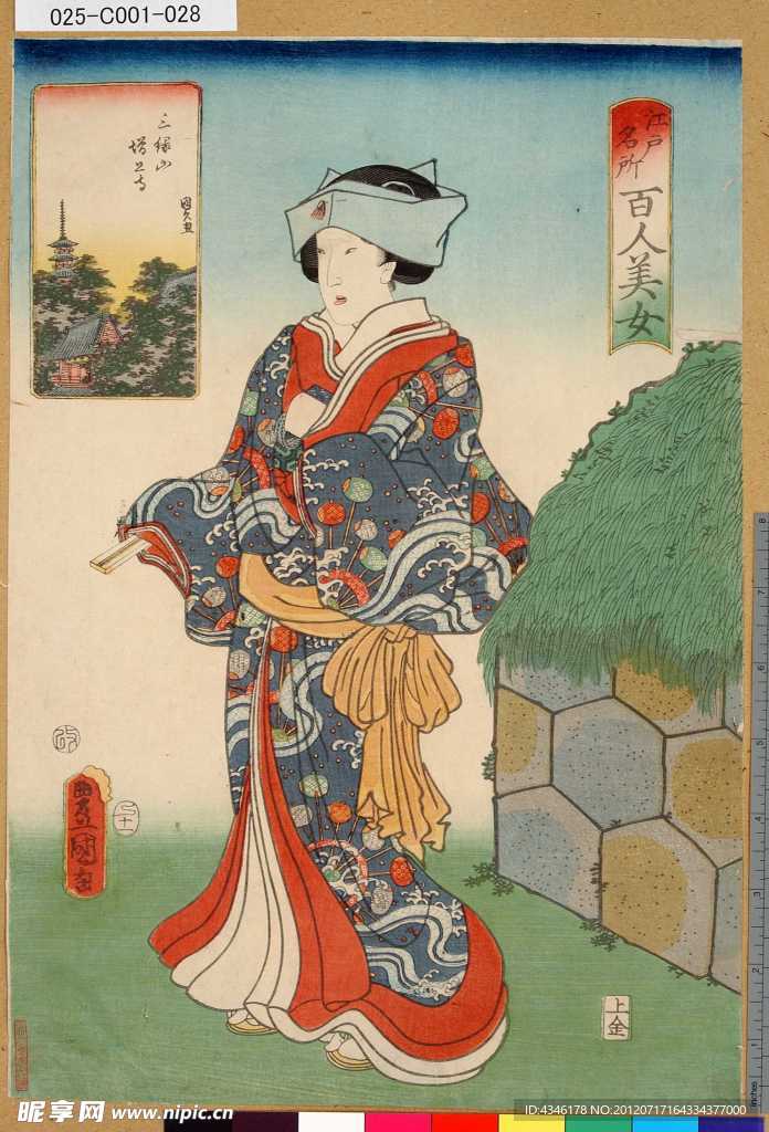 江户名所百人美女图