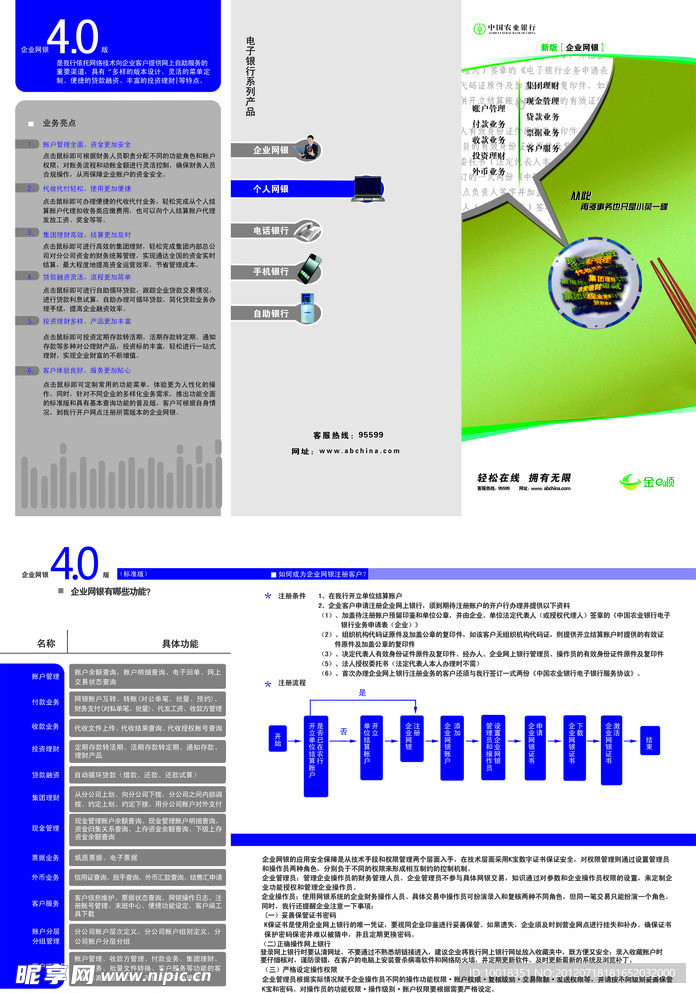 农行三折页