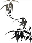 水墨竹