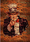 喷漆效果的Uncle Sam