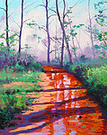 油画 浅溪