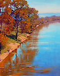 油画 河岸