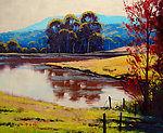 油画 湖景