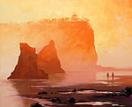 油画 海滩