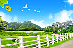 蓝天草地