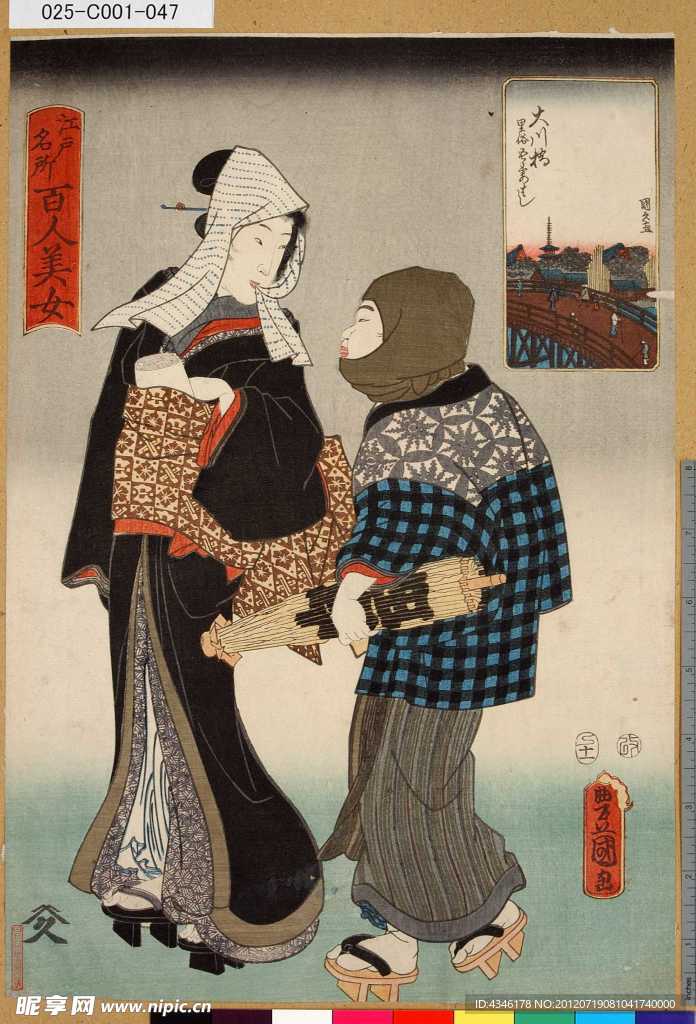 江户名所百人美女图