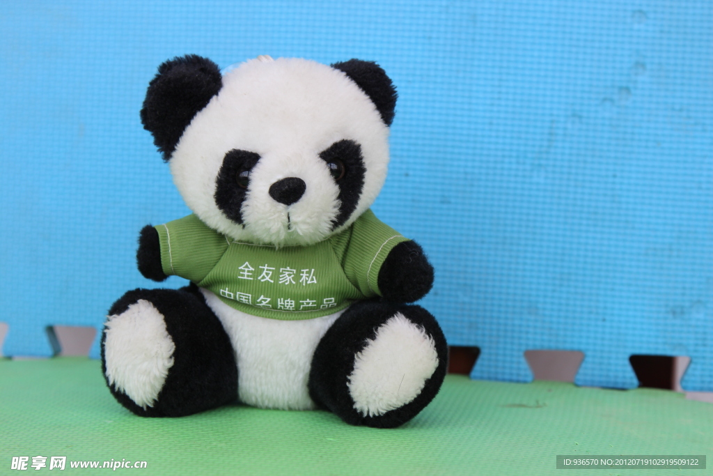 可爱 玩具熊猫摄影图