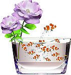 鱼 水晶 鲜花