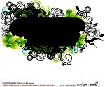 花纹 卡通花 绿叶 黑色花纹 失量花纹