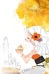 时尚美女喷香水