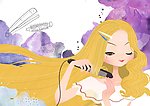 可爱美女烫发