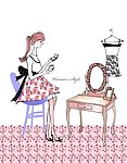 时尚化妆美女