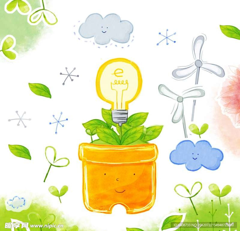 绿叶绿植环保素材