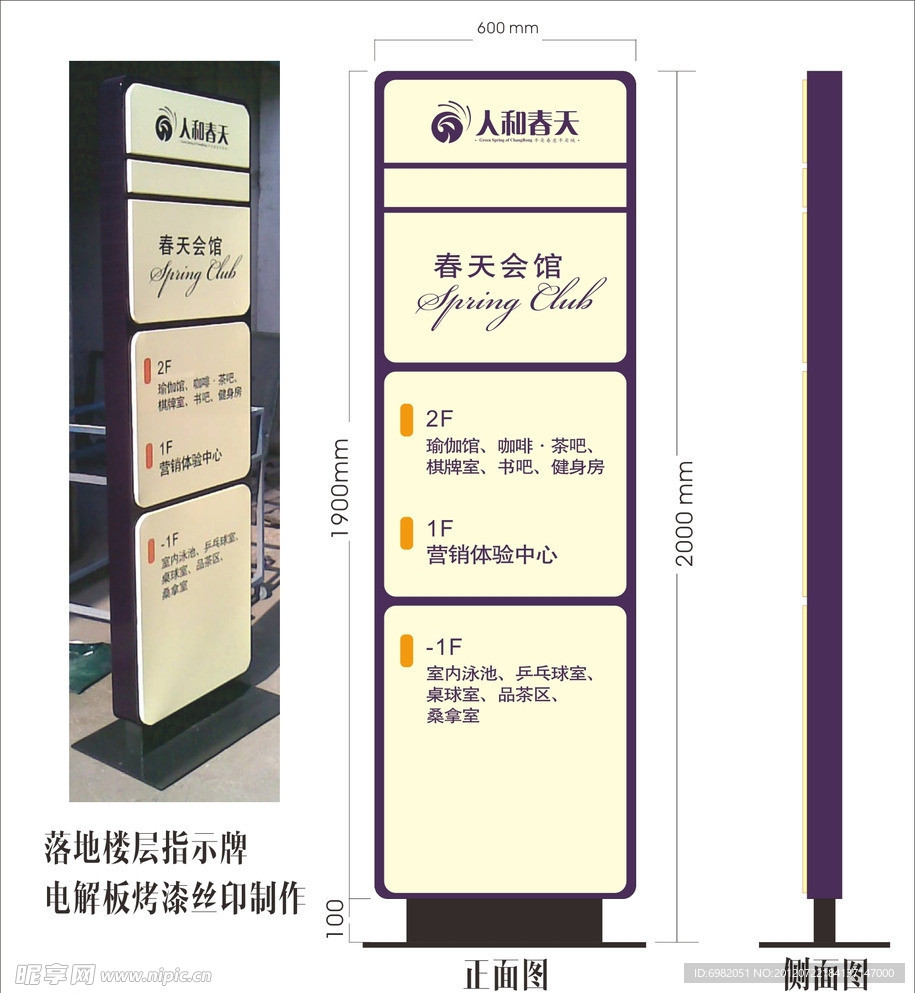 落地楼层指示牌