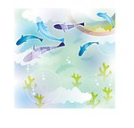 海鱼梦幻背景
