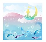海里小鱼背景