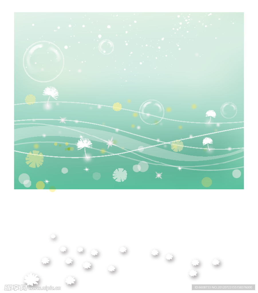 气泡蒲公英背景