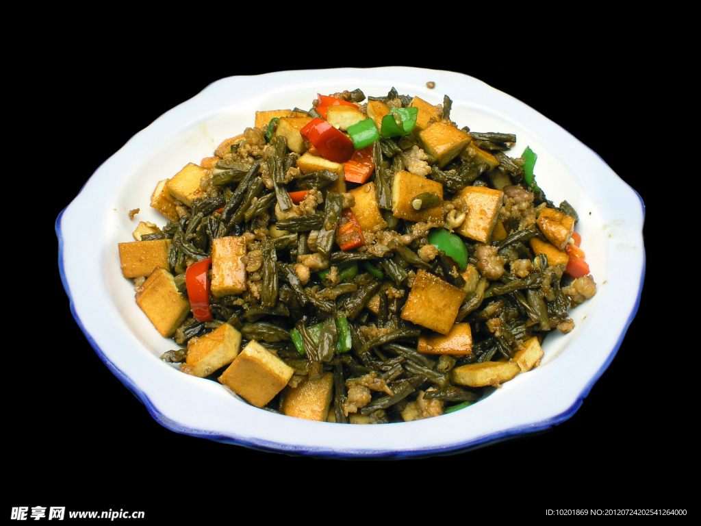干豆角炒肉沫