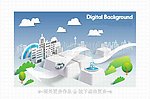 城市建筑插画