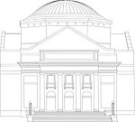清华大学建筑线稿