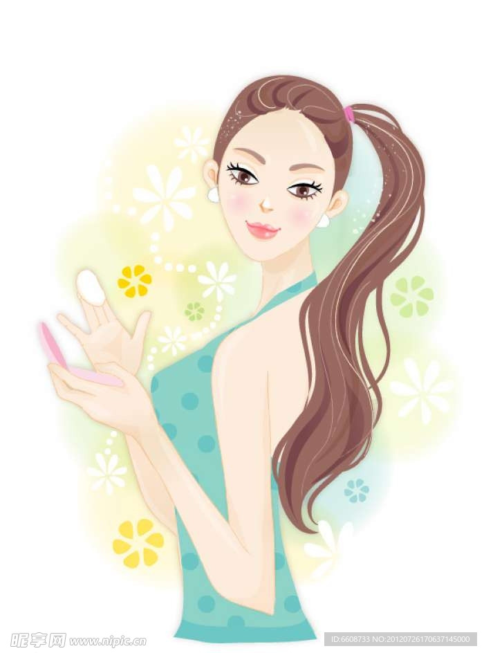 美女化妆