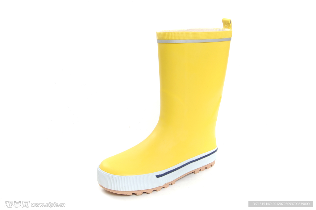 时尚黄色女士雨靴