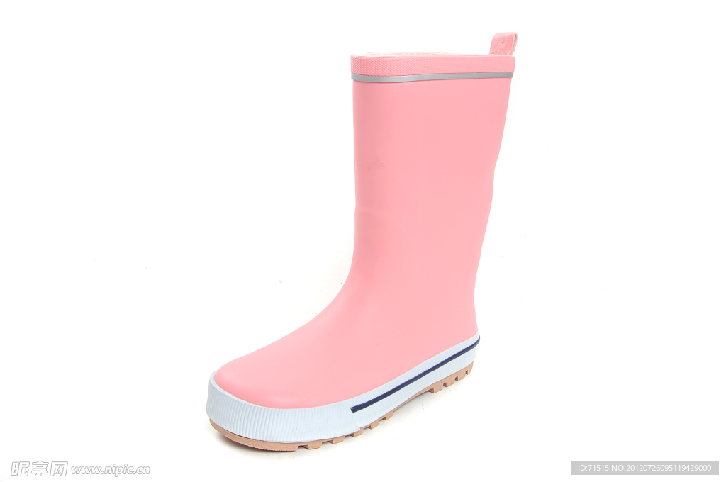 时尚粉色女士雨靴