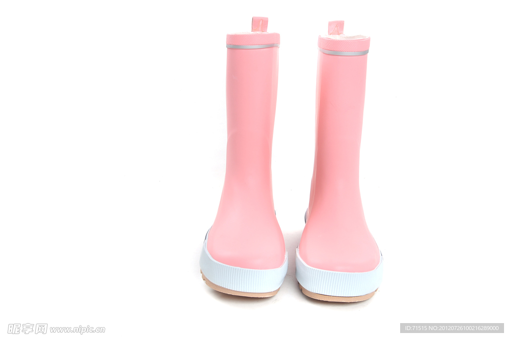 时尚粉色女士雨靴