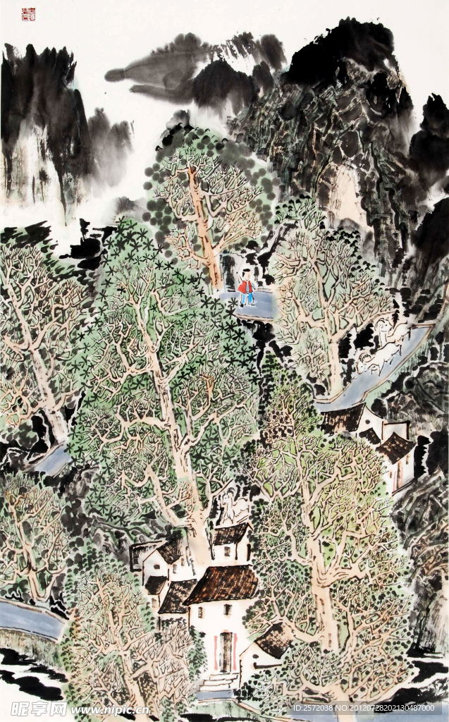 家家都在翠绿中