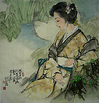 刘西园 写意仕女 国画