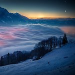 高山晚景