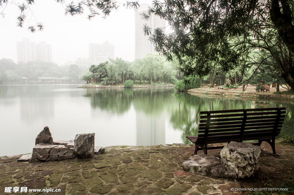 鲁迅公园湖景