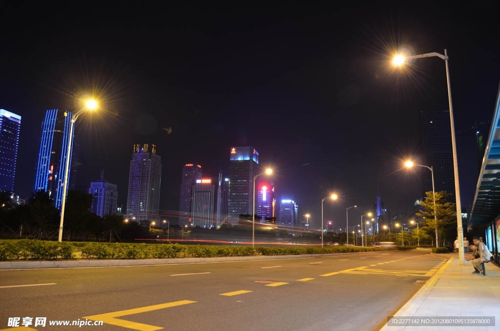 城市夜景 公路