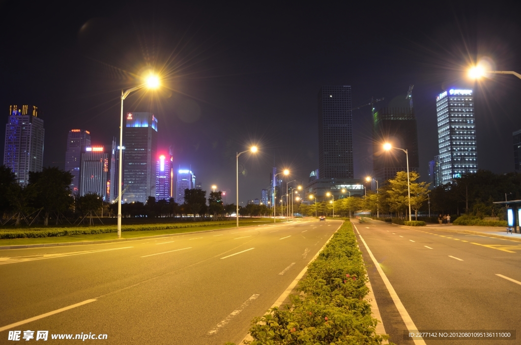 城市夜景 公路