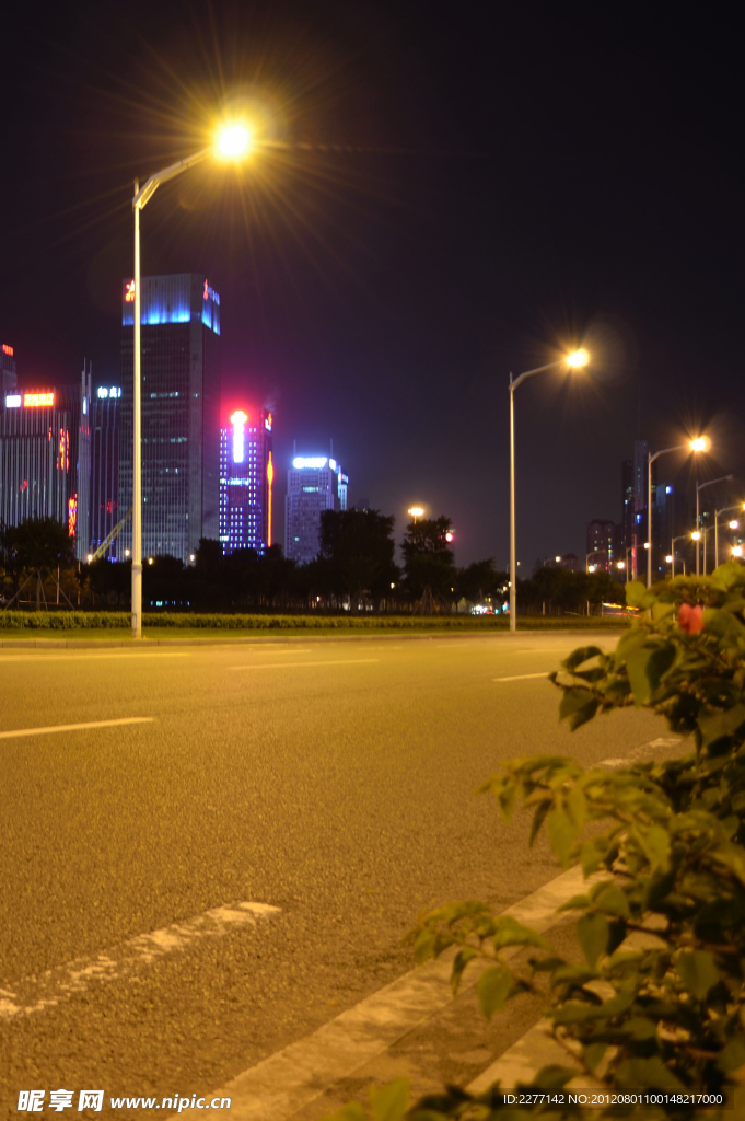 城市夜景 公路