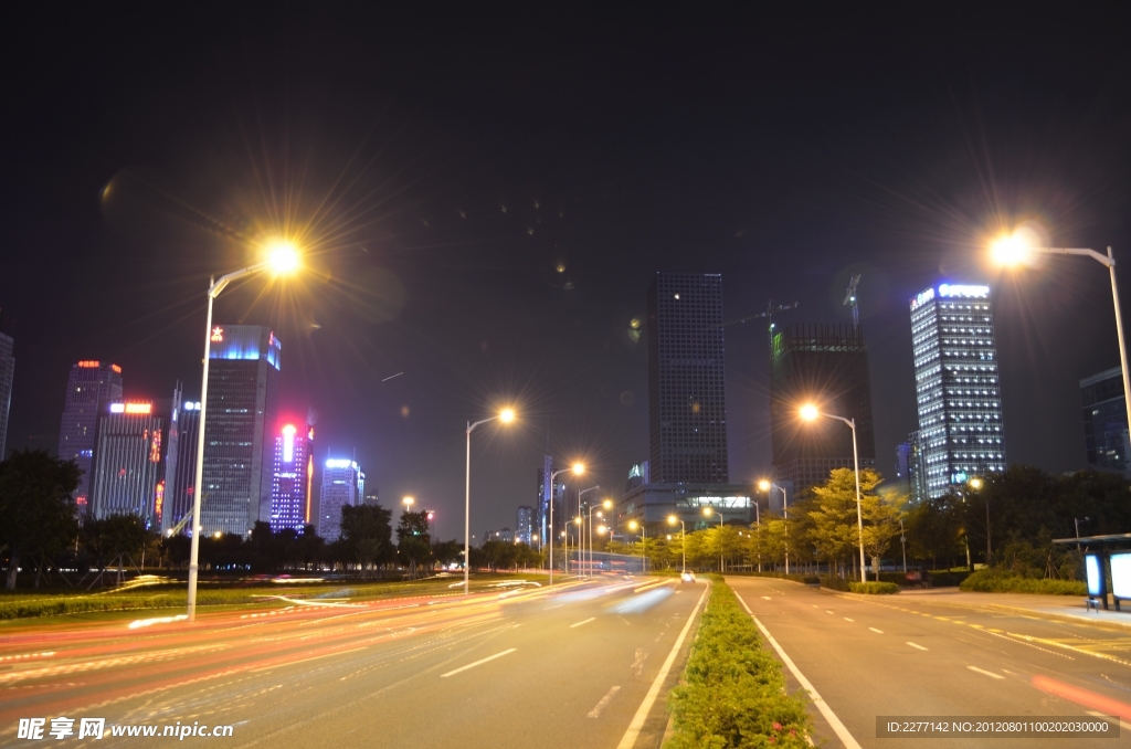 城市夜景 公路