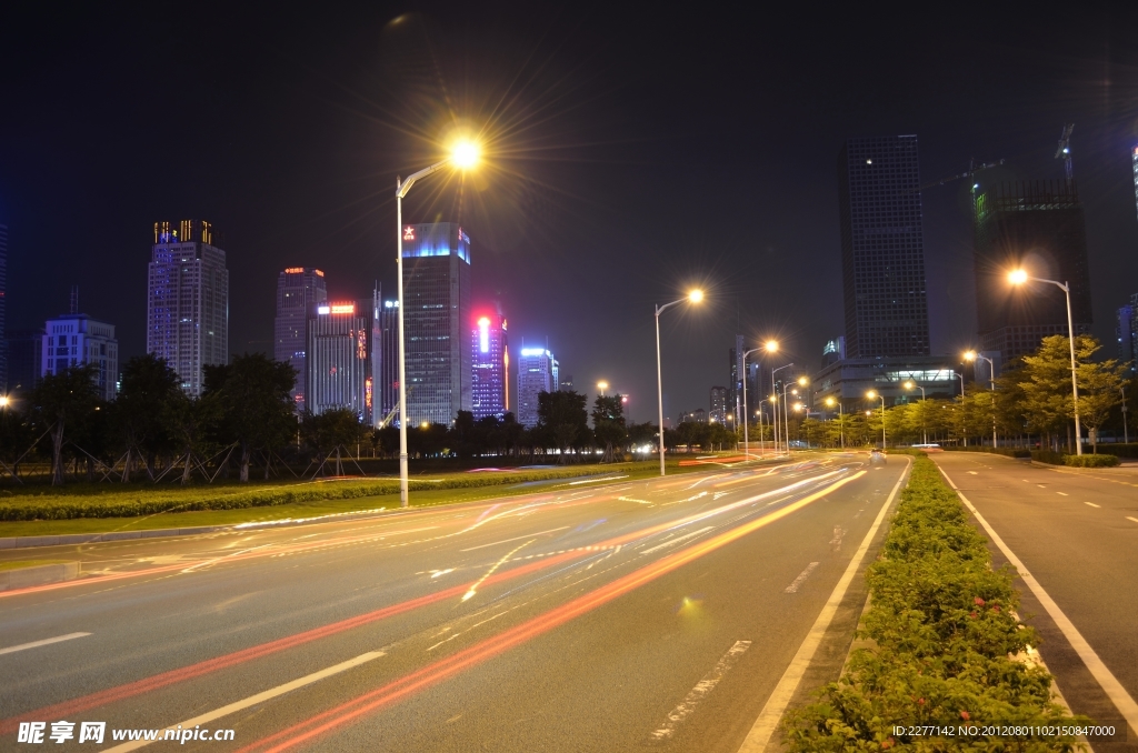 城市夜景 公路