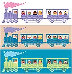 卡通火车