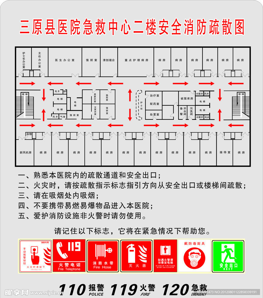 医院安全疏散图